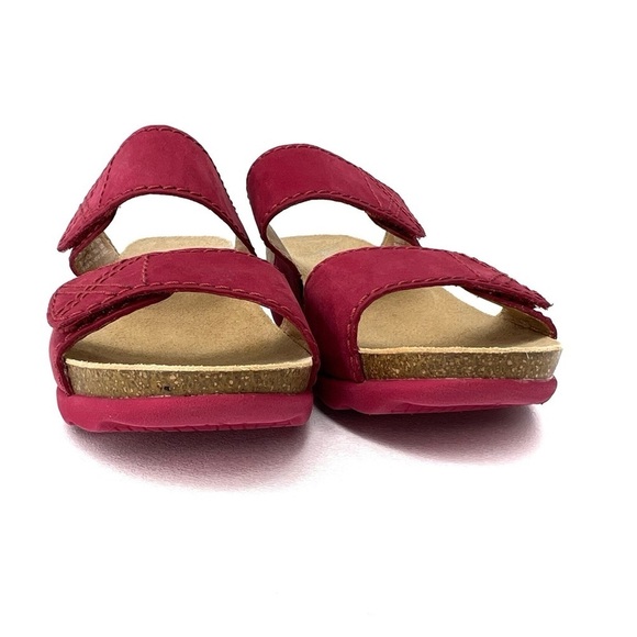 Dansko Maddie Double Strap Wedge Sandal Size 38 / 7.5-8 Nubuck Leather EUC - Picture 2 of 11